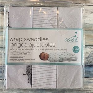 Aden, Wrap Swaddles Langes, Adjustable, Size S/M, 0-3 m